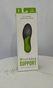 Fit Series Neutral Arch Insole-Sofsole Support-Shock Absorption Womens 7-8 - Picture 1 of 3