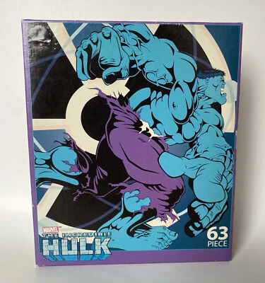 2003 Marvel "The Incredible Hulk"  63 Piece Puzzle Rare by RoseArt Green Purple - Image 1 of 4
