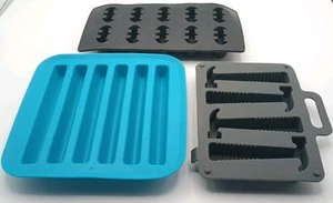 Ice Cube Molds Silicone 3 Different Batman Hammer & Water Bottle Cube Molds - Picture 1 of 2