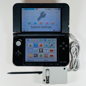 Nintendo 3DS XL LL Red & Black Console w/ Accessories - USA Seller