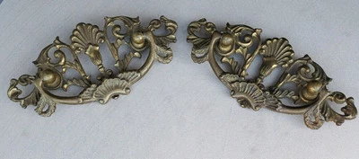 Pair Reclaimed Victorian Drawer Pulls 6" X 2-3/4"  New Old Stock Salvage Lot 290 - Image 1 of 4