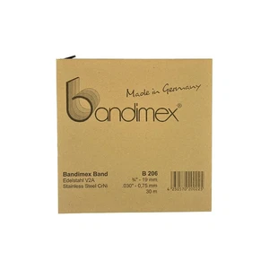 Bandimex Stahlband 1/2" V2A-Edelstahl, Rolle a 30m , 4250570200201 - Bild 1 von 1