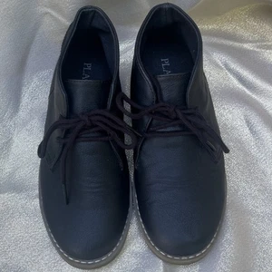 Children's Place Black Ankle Boot Faux Leather Size 3 Boys Ships Free - Picture 1 of 9