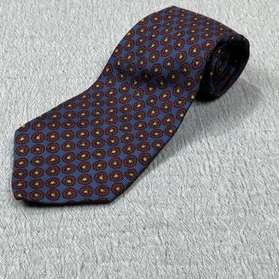 Corbata de seda Polo Ralph Lauren para hombre azul marino rojo verde dorado amarillo anillos de corbata Foto 1 de 4