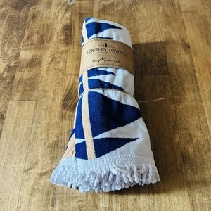 Tofino Towel by Mathea with Fringe 100% Cotton Soft Velour 66x30 In - Picture 1 of 5