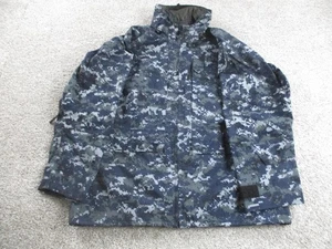 US Navy NWU Type I Parka Mens Medium Regular Blue Digital Camo Gore-Tex Jacket - Picture 1 of 12