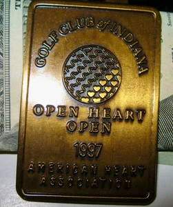 "GOLF CLUB OF INDIANA MONEY CLIP 1 OF 240 PCS MADE IN RHODE ISLAND MAY 1997 - Picture 1 of 4