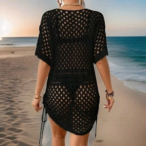 Vestido de ganchillo para mujer Bsubseach playa traje de baño cubierta, talla M - Imagen 1 de 2