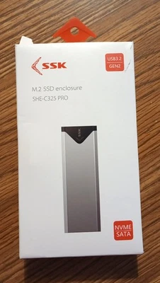 SSK M.2 NVME SATA SSD Enclosure Adapter, USB 3.2 Gen 2 (10 Gbps) to NVME PCI-E S - Image 1 of 4