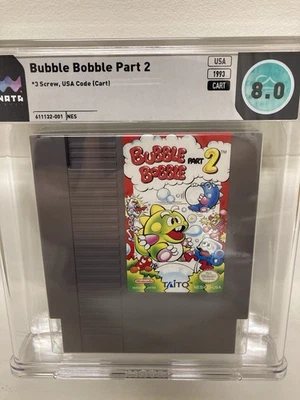 BUBBLE BOBBLE PART 2 II Super Rare Cart,CARTRIDGE NES Wata 8.0 High Graded.vga - Image 1 of 4