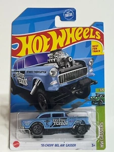 Hot Wheels 55 Chevy Bel Air Gasser Tri-Five Terror HTF Drag Muscle Car NIP - Picture 1 of 10