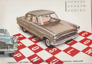 Ford Consul Zephyr Zodiac 1959 folleto de ventas Inglaterra - Imagen 1 de 6