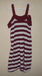 Oklahoma University OU Cotton Burgundy/White Striped Sundress by Garb -Size 7/8 - Picture 1 of 4