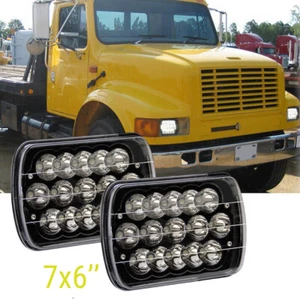Pair 5x7" 7x6" LED Headlights Hi/Lo Fit International Harvester 4700 1995-2003 - Picture 1 of 10