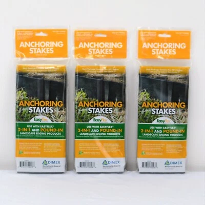 Estacas de anclaje de paisaje de plástico Dimex EasyFlex de 10" 3 paquetes 10 por 30 estacas Foto 1 de 4