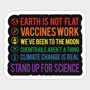 Stand up for Science Positive Nerd Quote Vinyl Decal Decor Bumper Sticker - Picture 1 of 1