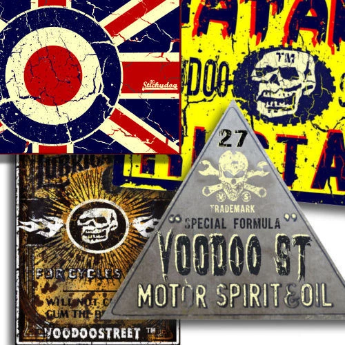 Hot Rod Sticker Packung Von Voodoo Strasse™ - Bild 1 von 1