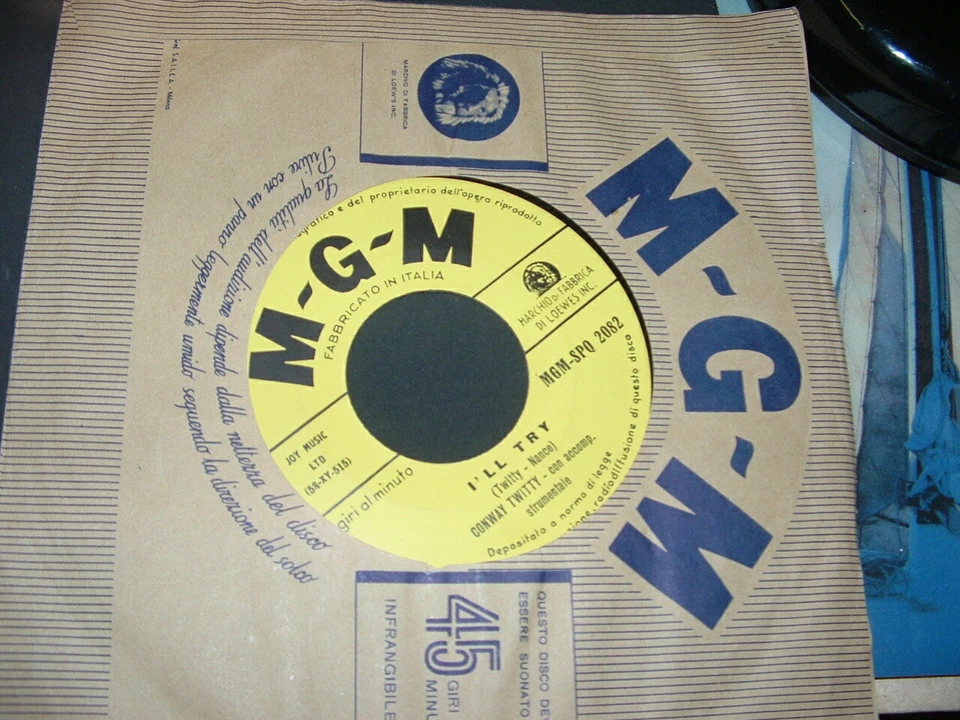 CONWAY TWITTY " I'LL TRY - IT'S ONLY MAKE BELIEVE "  ITALY'59 - Imagen 1 de 1