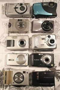 Lot de 16 appareils numériques Kodak Canon Nikon Casio Panasonic Fujifilm - Photo 1/109