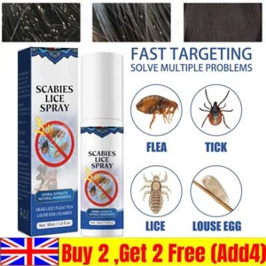 Scabies Lice Removal Spray For Hair Care Head Lices Louse Egg Remover ✔️ - Picture 1 of 10