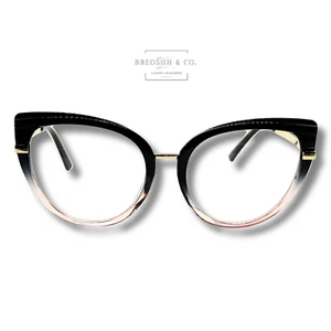 Stylish Eyeglasses Blue Light Blocking Reading Cat Eye Luxury Gift Women - C1 - Picture 1 of 2