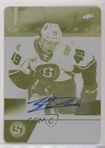 2021-22 AHL Printing Plate Yellow Achievement Autos 1/1 Jakob Pelletier Auto h8y