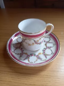 Antique English fine bone china coffee cup and saucer - Cauldon ware? - Picture 1 of 7
