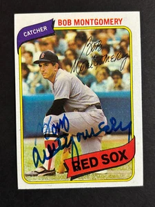 Bob Montgomery Red Sox Signed 1980 Topps Baseball Card #618 Auto Autograph - Picture 1 of 2