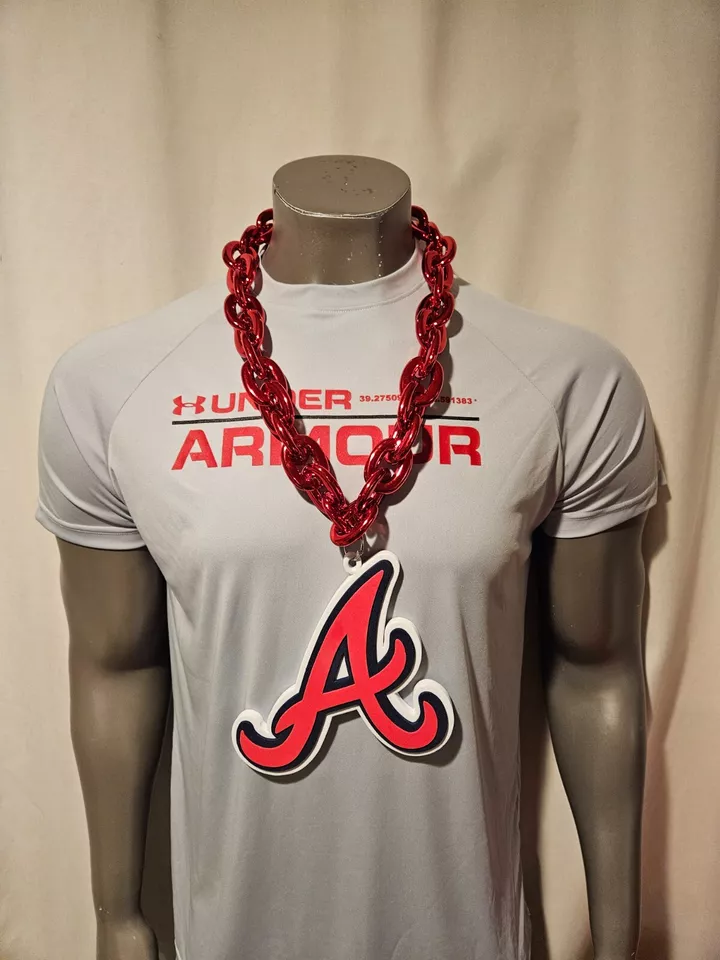 New Atlanta Braves Fan Chain Necklace Foam FREE Shipping!! - Image 1 of 1