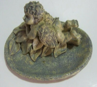 USADO!! Vintage!! Resina? Saboneteira Angel Cherub OU ?, FRETE GRÁTIS SOMENTE PARA NÓS!! - Imagem 1 de 4