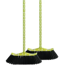 Escoba estampada en lunares, escoba verde diseñada, cerdas negras finas premium 2 piezas - Imagen 1 de 5