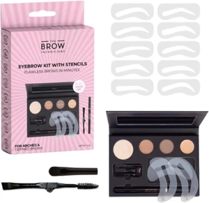Eyebrow Kit with 10 Stencils, Powders, Dual-Pencil, Concealer, Highlighter, Brus - Picture 1 of 12