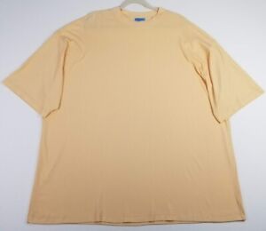 Allora T Shirt Men’s 4X Solid Yellow Mockneck Stretch Ribbed Short Sleeve Casual