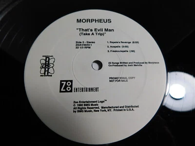 Morpheus – That's Evil Man (Take A Trip) 1992 12" Single PROMO ZDAV0043-1 - Image 1 of 4