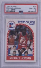 1989 NBA Hoops All-Stars Michael Jordan #21 PSA 8 NM-MT HOF Chicago Bulls 