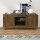Rustic Industrial Wood TV Cabinet Unit for Living Room Smoked Oak 102x35x45cm