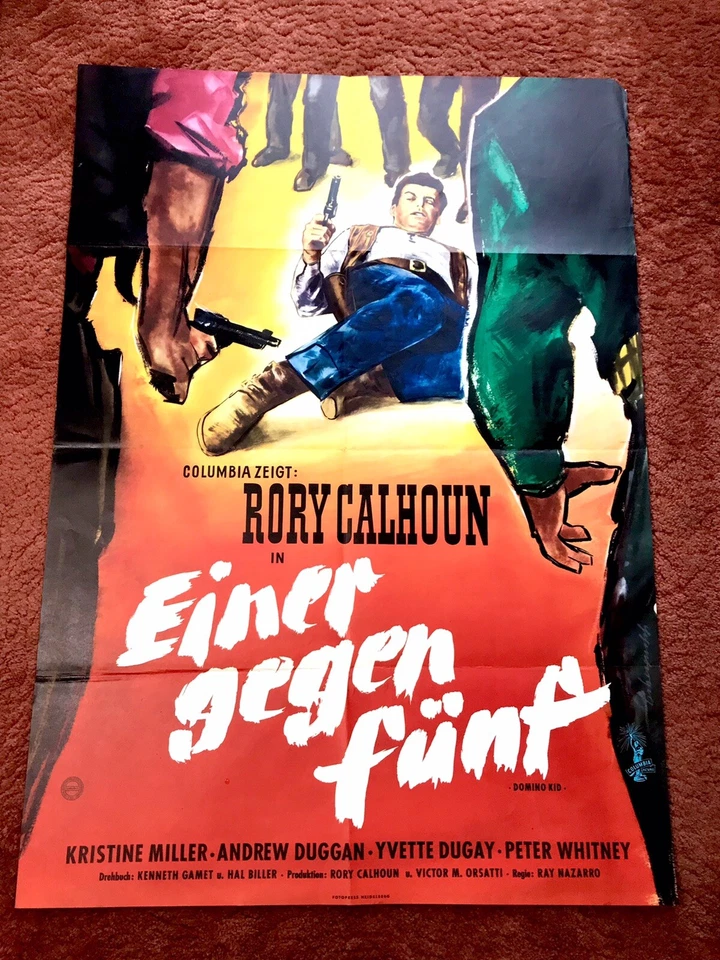 Einer gegen fünf Kinoplakat Poster A1, 1957, Western, Rory Calhoun - Bild 1 von 1