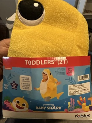 Disfraz Halloween Niño Niño Pequeño Talla 2t Amarillo Bebé Tiburón Nuevo Foto 1 de 3