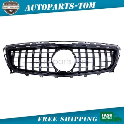 Gloss Black Front Grille fit 2011-2014 Mercedes Benz CLS W218 CLS350 CLS500 - Imagem 1 de 4
