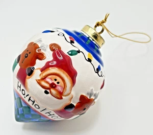 Pier 1 Imports Ho Ho Ho Divertido Navidad Santa Porcelana Adorno 4” - Imagen 1 de 12