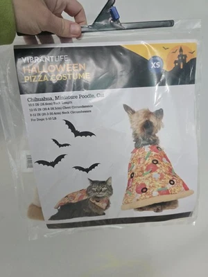 Vibrant Life Halloween Disfraz para Perro/Gato Pizza Comida Talla XS 5-10lbs Foto 1 de 3