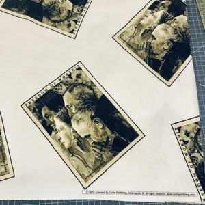 Vintage Norman Rockwell Freedom of Worship Baumwolle Flanell Stoff religiös LESEN - Bild 1 von 4