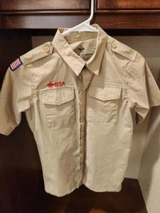BSA Boy Scout Uniform Shirt Youth Large YL 54% Cotton 43% Polyester 3% Spandex - Picture 1 of 5