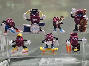 KONVOLUT 7 VINTAGE 1980er CALIFORNIA RAISINS MINI SAMMELFIGUREN 2,25" - 3" - Bild 1 von 14