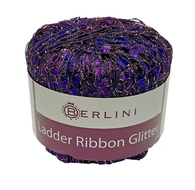 Fio Berlin’s Ladder Ribbon Glitter cor roxa 161 60 gramas - Imagem 1 de 4