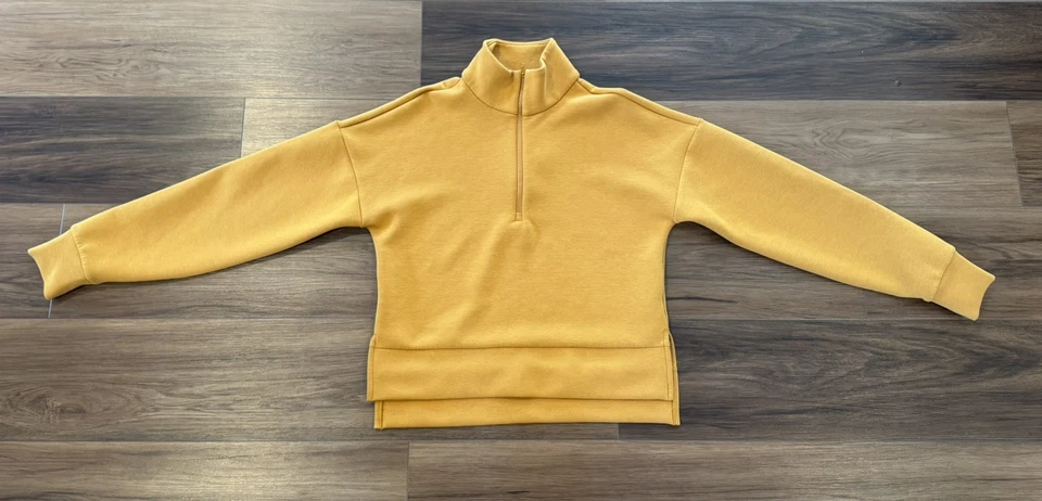 CALIA Mujer Suave Buceo 1/4 Cremallera Naranja Dorado Talla Pequeña Foto 1 de 3