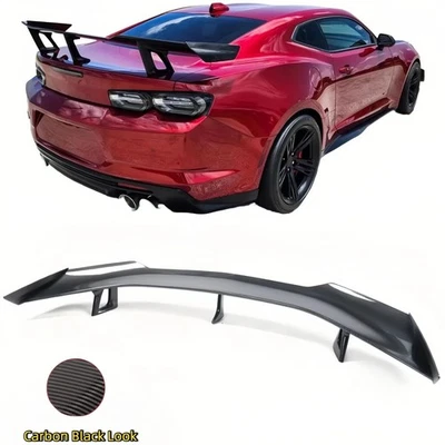 Carbon Fiber Look Rear Trunk Spoiler Wing For 16-22 Chevy Camaro LT LS RS ZL1 SS - Изображение 1 из 4