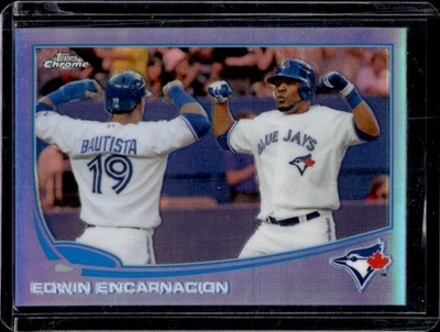 2013 Topps Chrome Edwin Encarnacion Blue Refractor #4/199 Jays - Image 1 of 2