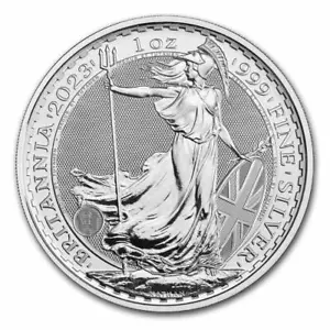 2023 Great Britain 1 oz Silver Britannia (BU) - Picture 1 of 4