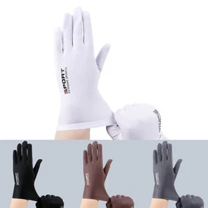 Summer Gloves Men Ice Silk Sun Proction Driving Glove Fishing Full Finger Gl SFB - Photo 1/10